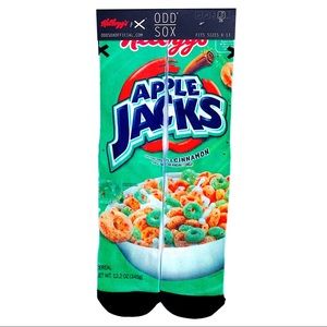 Odd Sox Apple Jacks Crew Socks Mens Womens Kelloggs Cereal Box Fun Novelty Gift